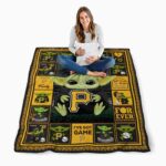 custom pittsburgh pirates baby yoda black blanket high quality