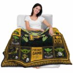 custom pittsburgh pirates baby yoda black blanket latest model