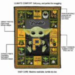 custom pittsburgh pirates baby yoda black blanket new arrival
