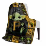 custom pittsburgh pirates baby yoda black blanket top rated