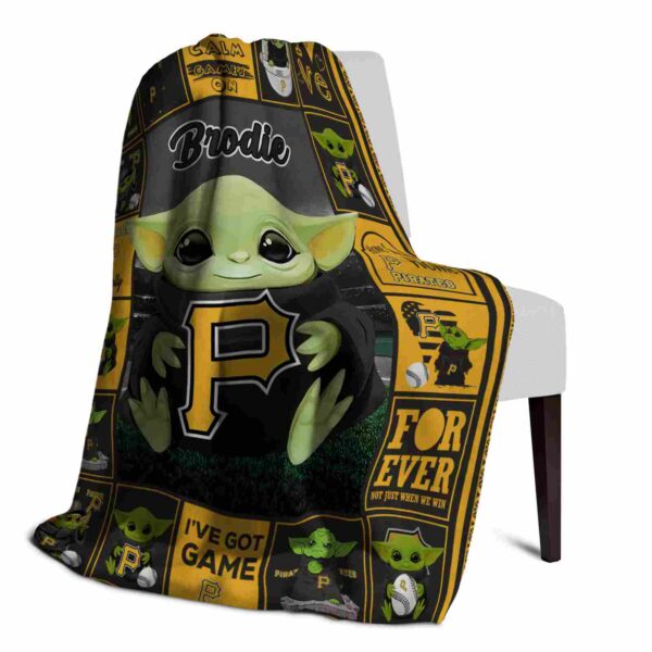 custom pittsburgh pirates baby yoda black blanket top rated