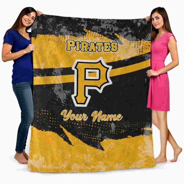 custom pittsburgh pirates grunge streaks black blanket fashion forward