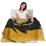 custom pittsburgh pirates grunge streaks black blanket latest model