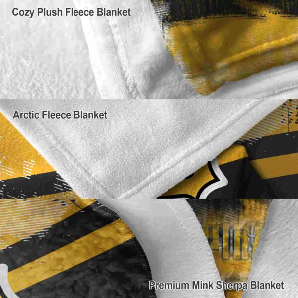 custom pittsburgh pirates grunge streaks black blanket premium grade