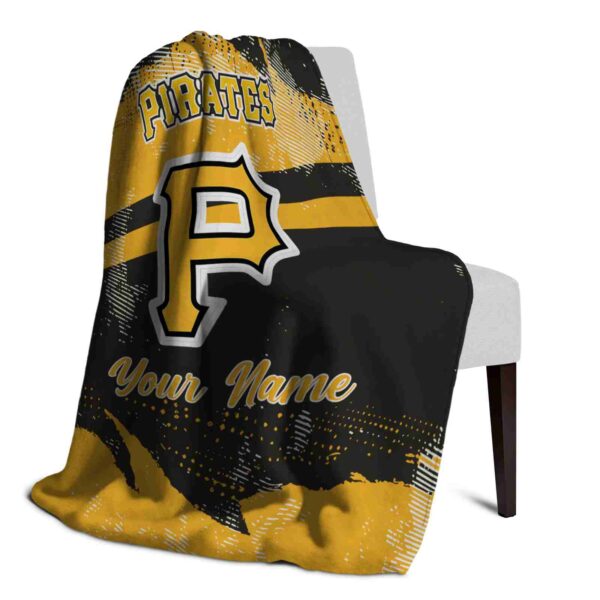 custom pittsburgh pirates grunge streaks black blanket top rated