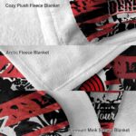 custom portland trail blazers floral stripes red white blanket best selling