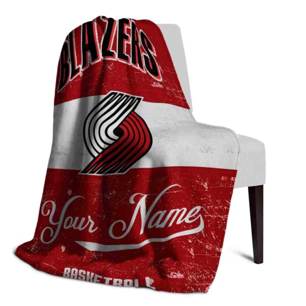 custom portland trail blazers grunge texture red white blanket top rated