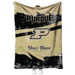 custom purdue boilermakers grunge streaks gold blanket best selling