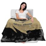 custom purdue boilermakers grunge streaks gold blanket best selling