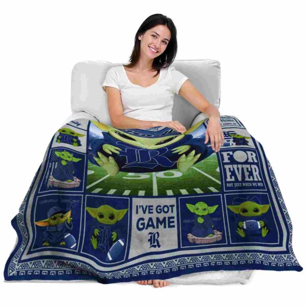 custom rice owls baby yoda navy blue blanket latest model