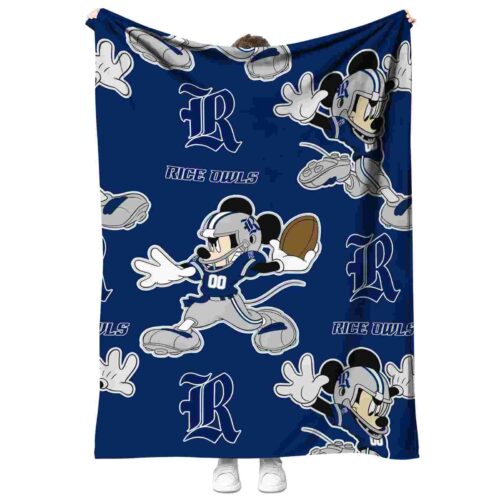 custom rice owls mickey navy blue blanket best selling