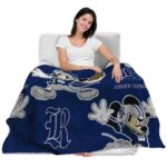 custom rice owls mickey navy blue blanket best selling