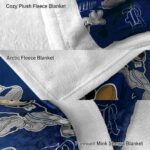 custom rice owls mickey navy blue blanket best selling