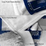 custom rice owls paint strokes navy blue white blanket premium grade