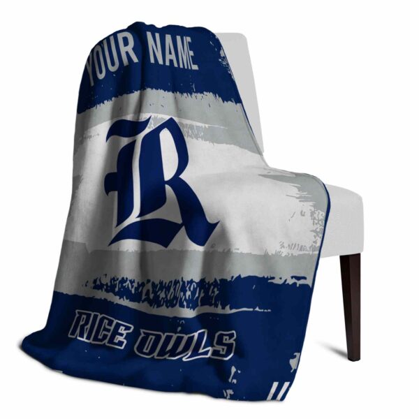 custom rice owls paint strokes navy blue white blanket top rated
