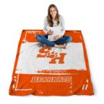custom sam houston bearkats paint strokes orange white blanket best selling