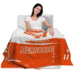 custom sam houston bearkats paint strokes orange white blanket best selling