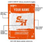 custom sam houston bearkats paint strokes orange white blanket best selling