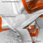 custom sam houston bearkats paint strokes orange white blanket best selling