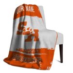 custom sam houston bearkats paint strokes orange white blanket best selling