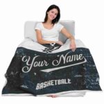 custom san antonio spurs grunge texture silver white blanket latest model