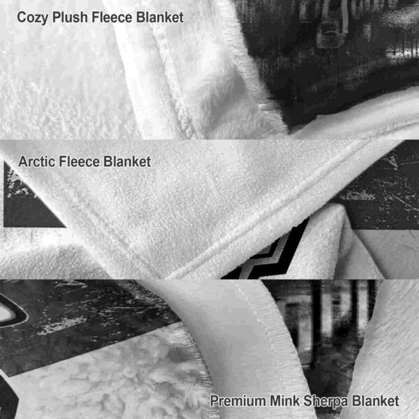 custom san antonio spurs grunge texture silver white blanket premium grade