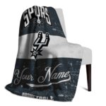 custom san antonio spurs grunge texture silver white blanket top rated