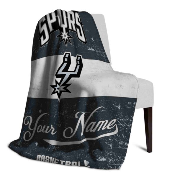 custom san antonio spurs grunge texture silver white blanket top rated