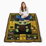 custom san diego padres baby yoda brown blanket high quality