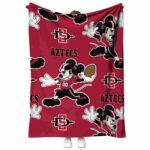 custom san diego state aztecs mickey red blanket best selling