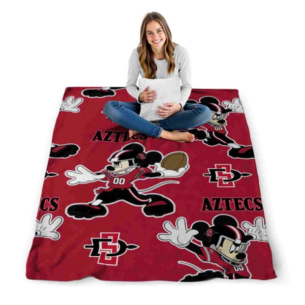 custom san diego state aztecs mickey red blanket high quality