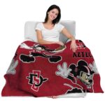 custom san diego state aztecs mickey red blanket latest model