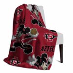 custom san diego state aztecs mickey red blanket top rated