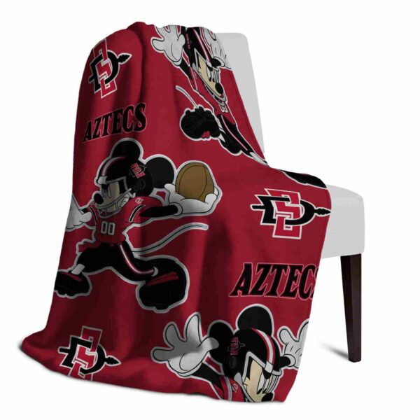 custom san diego state aztecs mickey red blanket top rated