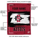 custom san diego state aztecs paint strokes red white blanket new arrival