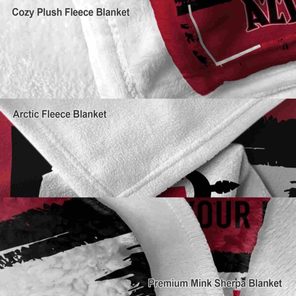 custom san diego state aztecs paint strokes red white blanket premium grade
