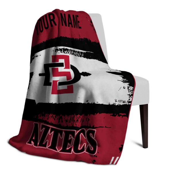 custom san diego state aztecs paint strokes red white blanket top rated