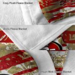 custom san francisco 49ers floral stripes red white blanket premium grade