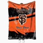 custom san francisco giants grunge streaks orange blanket best selling
