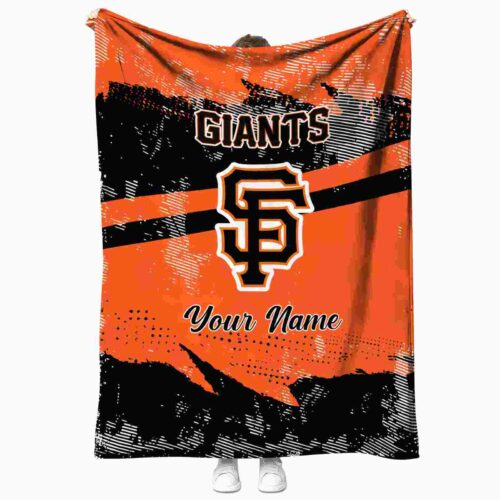 custom san francisco giants grunge streaks orange blanket best selling