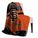custom san francisco giants grunge streaks orange blanket best selling