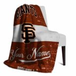 custom san francisco giants grunge texture orange white blanket best selling