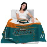 custom san jose sharks paint strokes teal white blanket best selling