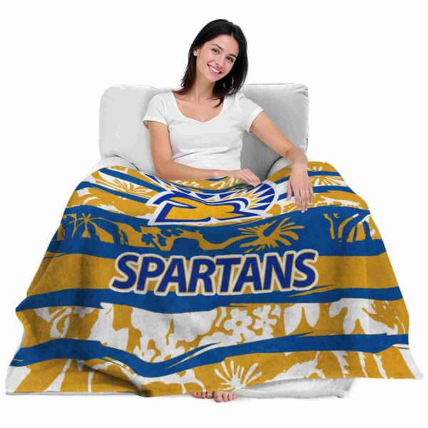 custom san jose state spartans floral stripes blue white blanket latest model
