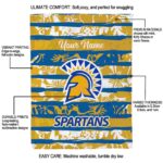 custom san jose state spartans floral stripes blue white blanket new arrival