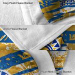 custom san jose state spartans floral stripes blue white blanket premium grade