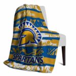 custom san jose state spartans floral stripes blue white blanket top rated