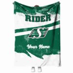 custom saskatchewan roughriders grunge streaks green blanket best selling