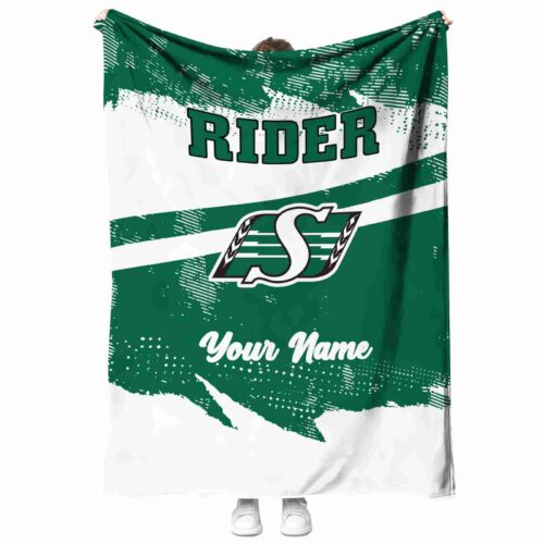 custom saskatchewan roughriders grunge streaks green blanket best selling
