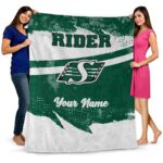 custom saskatchewan roughriders grunge streaks green blanket best selling